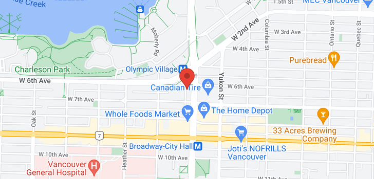 map of 501 2211 CAMBIE STREET
